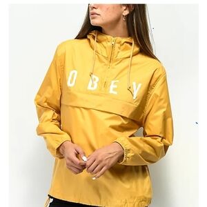 Obey Yellow Windbreaker Jacket